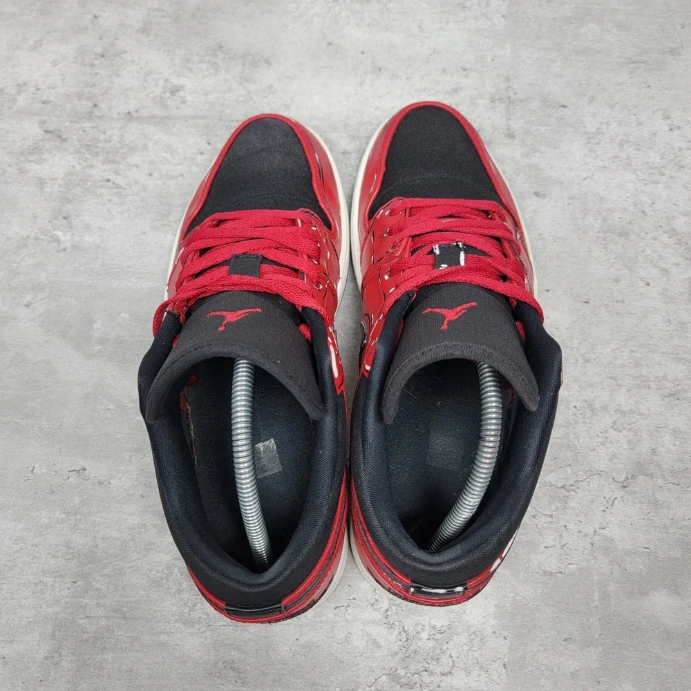 Jordan Men’s Low-Top Athletic Sneakers in Red, Black, and White